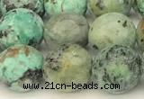CTU526 15 inches 8mm faceted round African turquoise beads