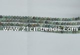 CTU562 15.5 inches 4mm round matte african turquoise beads