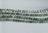 CTU564 15.5 inches 8mm round matte african turquoise beads