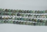 CTU565 15.5 inches 10mm round matte african turquoise beads