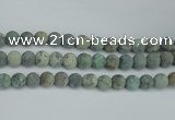 CTU566 15.5 inches 12mm round matte african turquoise beads