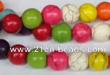 CTU703 15.5 inches 12mm round dyed turquoise beads wholesale