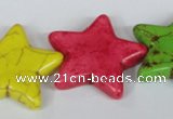 CTU729 15.5 inches 30*30mm star dyed turquoise beads wholesale