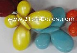 CTU739 15.5 inches 25*35mm butterfly dyed turquoise beads wholesale