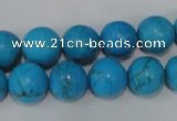 CTU825 15.5 inches 12mm round dyed turquoise beads wholesale