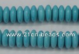 CTU880 15.5 inches 5*8mm rondelle dyed turquoise beads wholesale