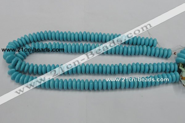 CTU880 15.5 inches 5*8mm rondelle dyed turquoise beads wholesale