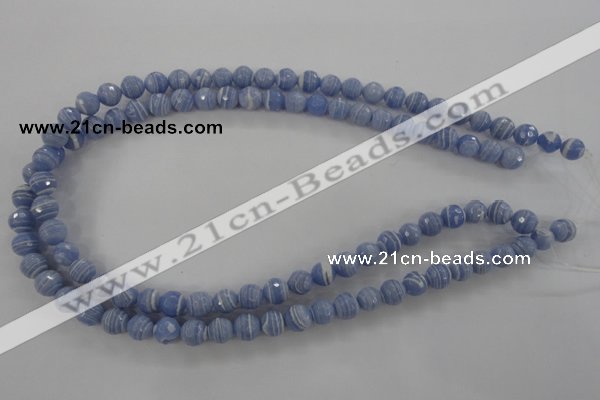 CTU920 15.5 inches 4mm faceted round synthetic turquoise beads