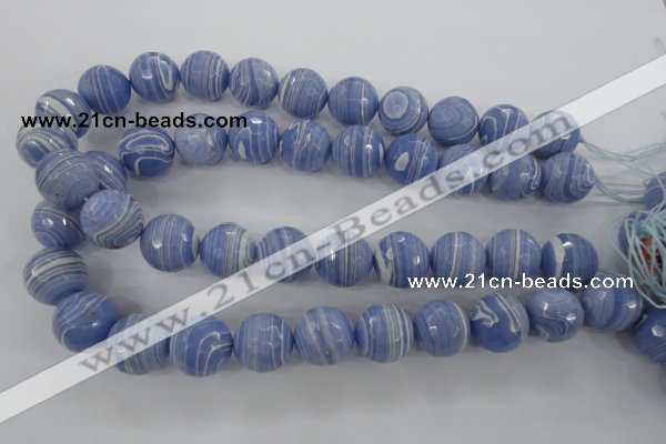 CTU927 15.5 inches 18mm faceted round synthetic turquoise beads