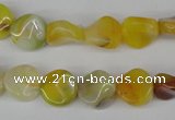 CTW06 15.5 inches 12mm twisted coin madagascar agate beads wholesale