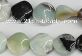 CTW10 15.5 inches 16mm twisted coin amazonite beads wholesale