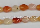 CTW150 15.5 inches 8*11mm twisted rice agate gemstone beads