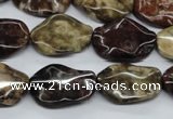 CTW302 15.5 inches 15*20mm wavy oval tiger jasper gemstone beads