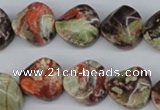 CTW31 15.5 inches 16mm twisted coin rainforest agate beads wholesale