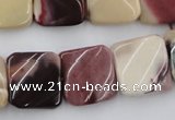 CTW353 15.5 inches 16*16mm twisted square mookaite beads