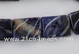 CTW376 15.5 inches 15*20mm twisted rectangle sodalite gemstone beads