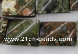 CTW398 15.5 inches 18*25mm twisted rectangle rhyolite gemstone beads