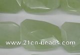 CTW417 15.5 inches 20*30mm faceted & twisted New jade gemstone beads