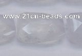 CTW500 15.5 inches 20*30mm faceted & twisted synthetic quartz beads