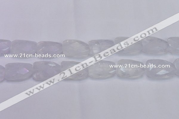 CTW500 15.5 inches 20*30mm faceted & twisted synthetic quartz beads