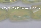 CTW502 15.5 inches 20*30mm faceted & twisted synthetic quartz beads