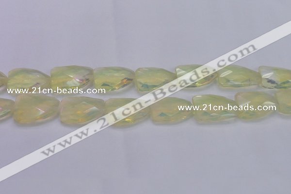 CTW502 15.5 inches 20*30mm faceted & twisted synthetic quartz beads