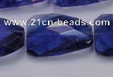 CTW504 15.5 inches 20*30mm faceted & twisted synthetic quartz beads