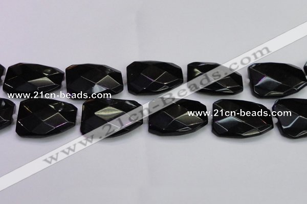 CTW513 15.5 inches 30*40mm faceted & twisted synthetic quartz beads