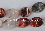 CTW60 15.5 inches 12*16mm twisted oval agate gemstone beads