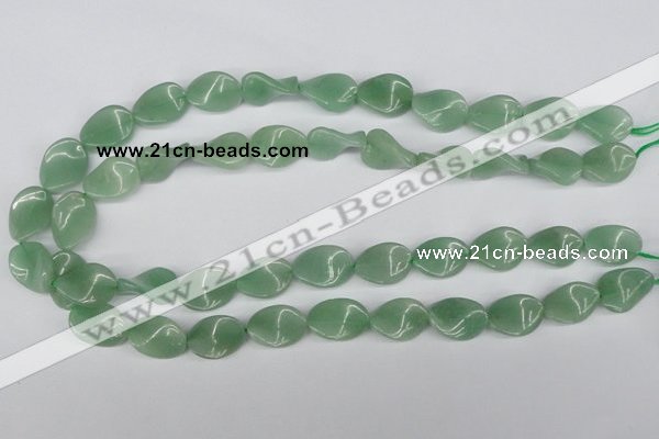 CTW61 15.5 inches 13*18mm twisted oval green aventurine beads