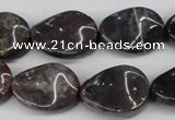 CTW74 15.5 inches 15*20mm twisted oval moss agate gemstone beads