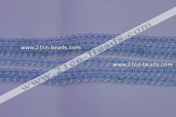 CTZ01 15.5 inches 4mm round natural topaz gemstone beads