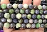 CTZ545 15 inches 10mm round tanzanite & tsavorite beads