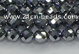 CTZ611 15.5 inches 6mm faceted round terahertz beads wholesale