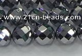 CTZ614 15.5 inches 12mm faceted round terahertz beads wholesale