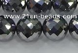 CTZ615 15.5 inches 14mm faceted round terahertz beads wholesale