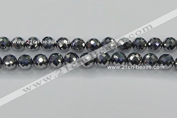 CTZ615 15.5 inches 14mm faceted round terahertz beads wholesale