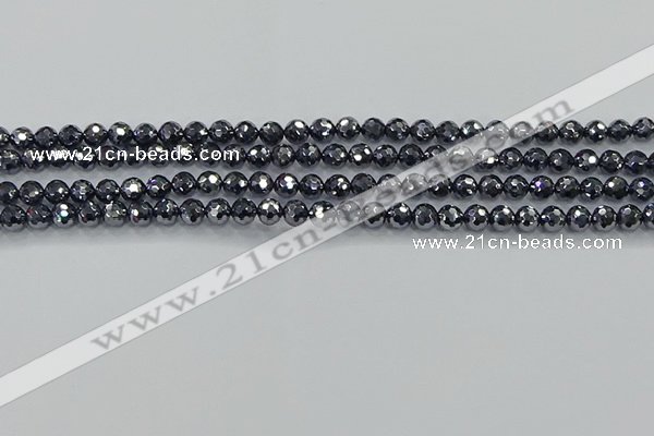 CTZ620 15.5 inches 4mm faceted round terahertz beads wholesale