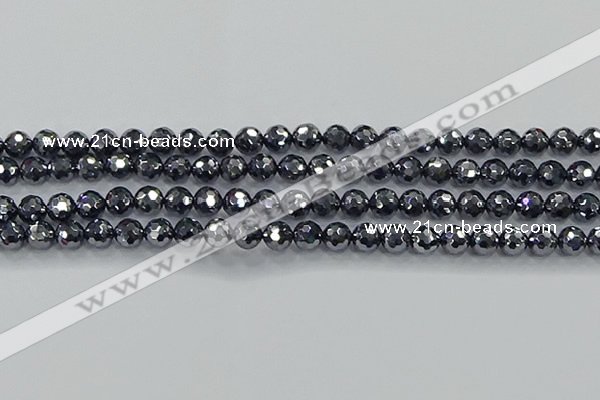 CTZ621 15.5 inches 6mm faceted round terahertz beads wholesale