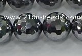 CTZ624 15.5 inches 12mm faceted round terahertz beads wholesale