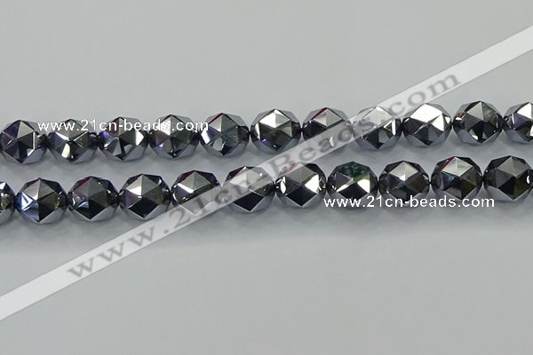 CTZ635 15.5 inches 14mm faceted nuggets terahertz beads wholesale