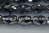 CTZ649 15.5 inches 8*12mm faceted rice terahertz beads wholesale