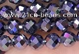 CTZ653 15.5 inches 4mm faceted round tiny terahertz beads