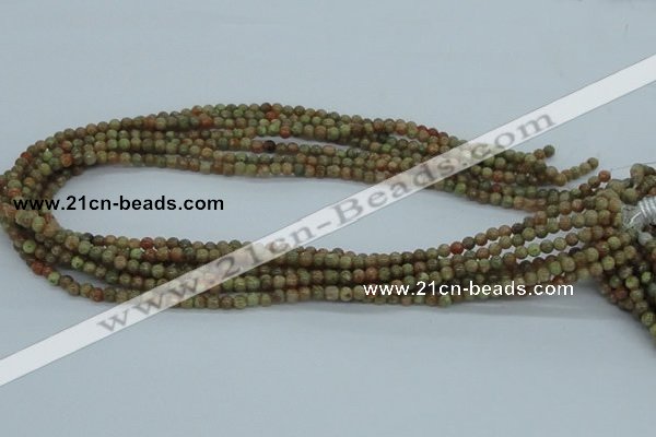 CUG01 15.5 inches 4mm round unakite gemstone beads wholesale