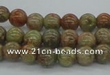 CUG02 15.5 inches 8mm round unakite gemstone beads wholesale