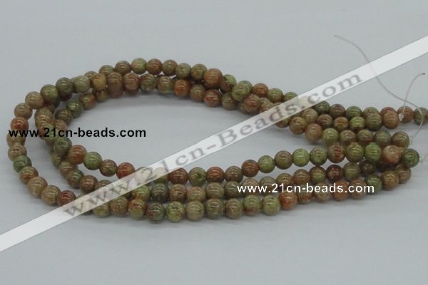 CUG02 15.5 inches 8mm round unakite gemstone beads wholesale