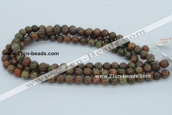 CUG03 15.5 inches 10mm round unakite gemstone beads wholesale