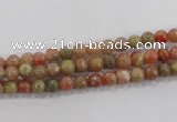 CUG100 15.5 inches 4mm round Chinese unakite beads wholesale