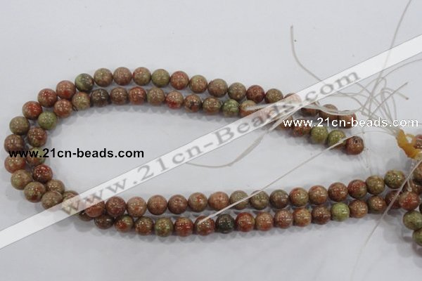 CUG102 15.5 inches 8mm round Chinese unakite beads wholesale