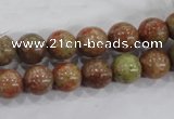 CUG103 15.5 inches 10mm round Chinese unakite beads wholesale